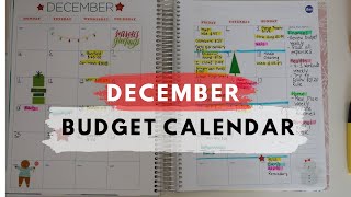 Create A Budget Calendar To Help You Budget Per Paycheck  Budget With Me  Dec Budget Calendar [upl. by Yelhsa448]