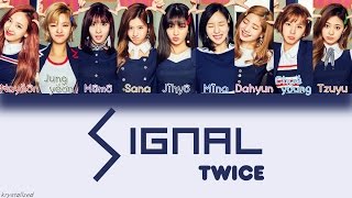 TWICE 트와이스  SIGNAL HANROMENG Color Coded Lyrics [upl. by Collete]